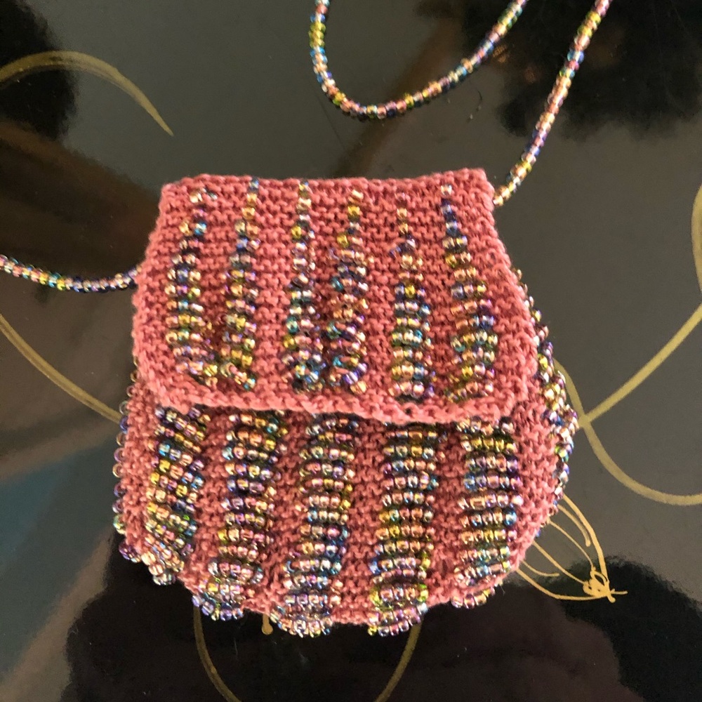 Necklace Beaded Purse